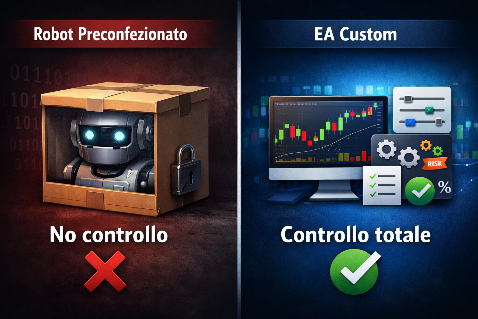 Differenza tra robot preconfezionati ed EA custom